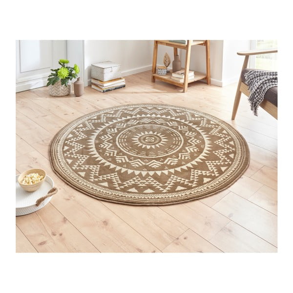 Smeđi tepih Hanse Home Celebration Valencia, ⌀ 200 cm-image-1