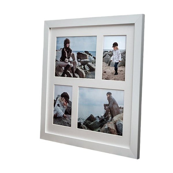 Bijeli okvir za 4 fotografije Styler Narvik, 39 x 39 cm