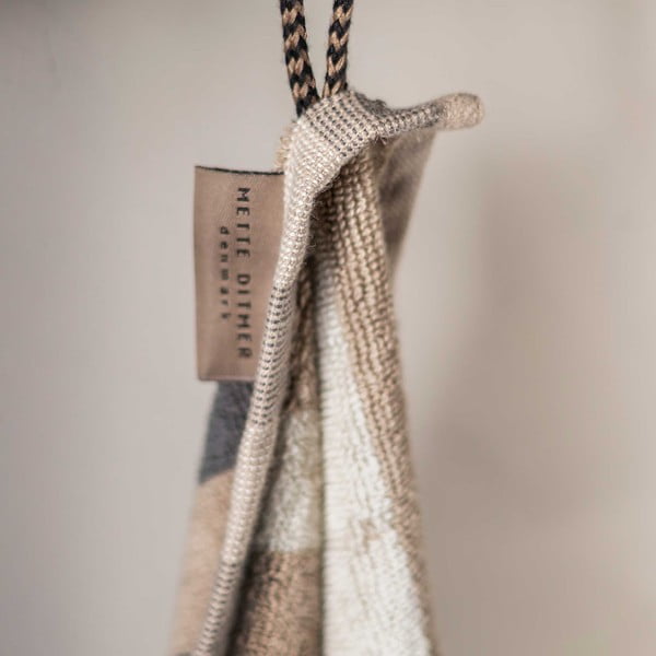 Plavo-sivi ručnik od organskog pamuka 50x90 cm Disorder - Mette Ditmer Denmark-image-3