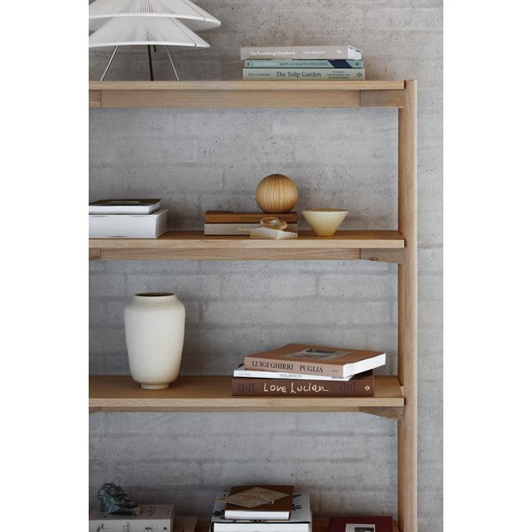 Biblioteka u dekoru hrasta u prirodnoj boji 86x160x30 cm Braidwood – Actona-image-1