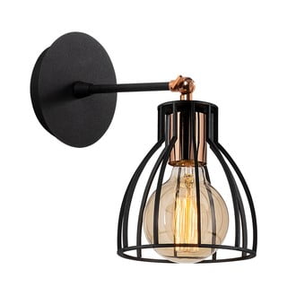 Crna/u brončanoj boji zidna lampa ø 15 cm Kemah – Opviq lights
