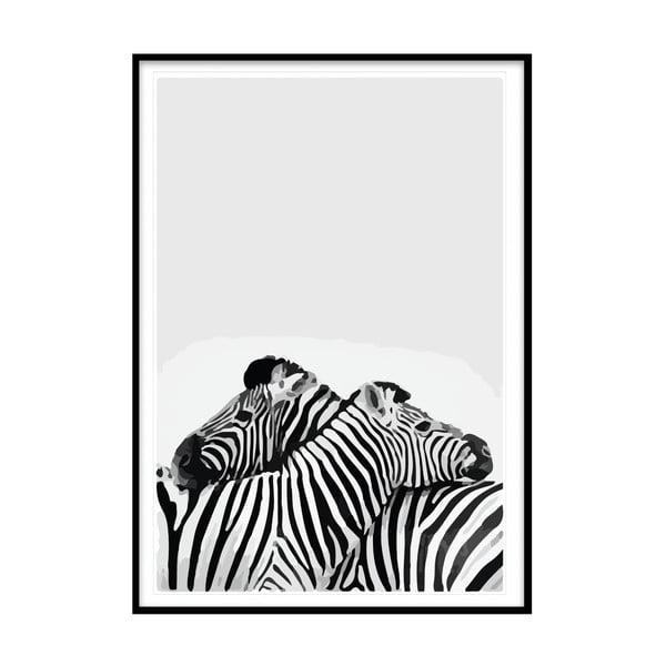 Poster Piacenza Art Two Zebra, 30 x 20 cm