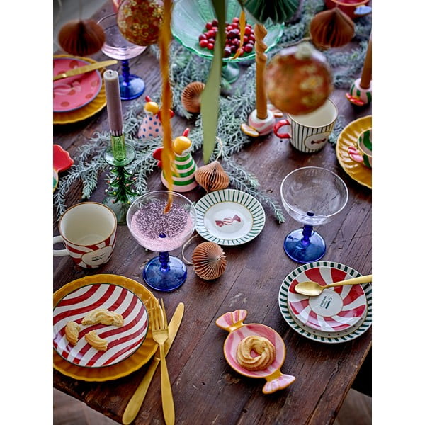 Crveni/krem desertni tanjuri u setu 2 kom s božićnim motivom od kamenine ø 12,5 cm Yule – Bloomingville-image-2