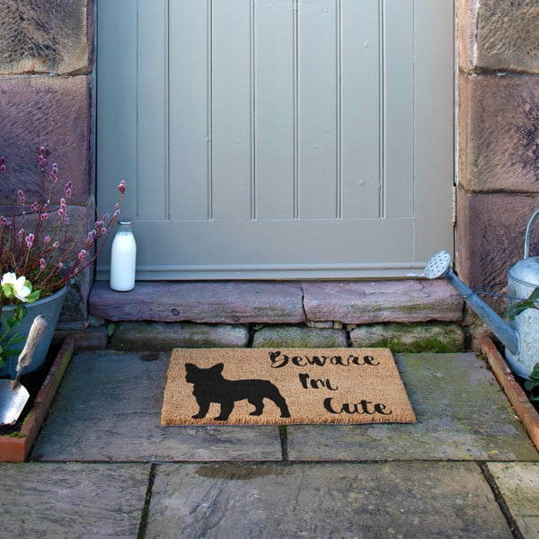 Otirač od kokosovih vlakana 40x60 cm Beware I'm Cute French Bulldog – Artsy Doormats-image-4