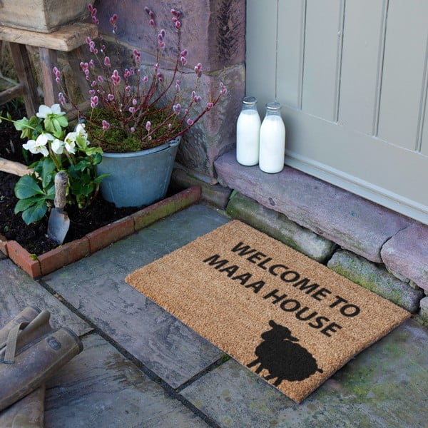 Otirač od kokosovih vlakana 40x60 cm Welcome to Maaa House – Artsy Doormats-image-3