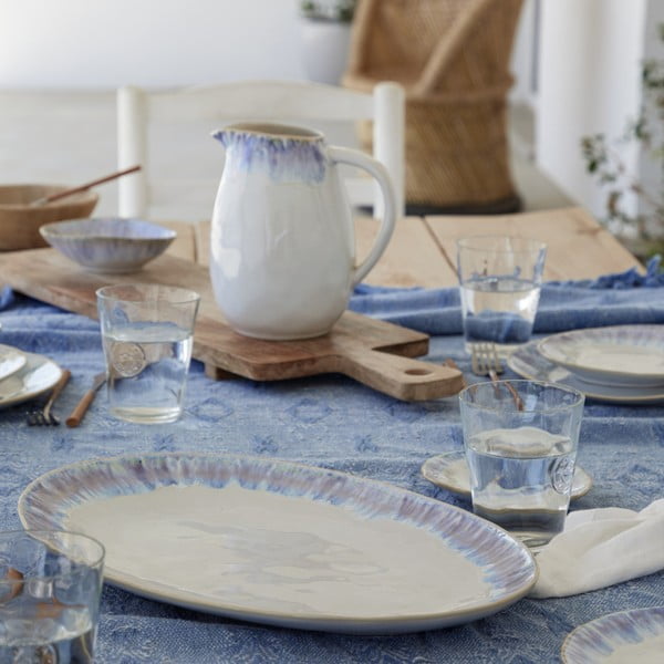 Bijelo-plavi pladanj od kamenine Costa Nova Brisa, dužina 41 cm-image-1