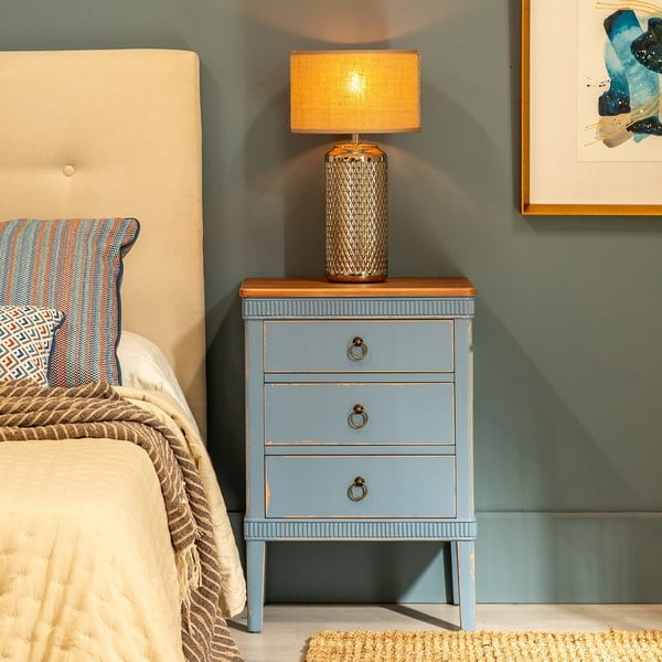 Plavi noćni ormarić Shabby – Ixia-image-2