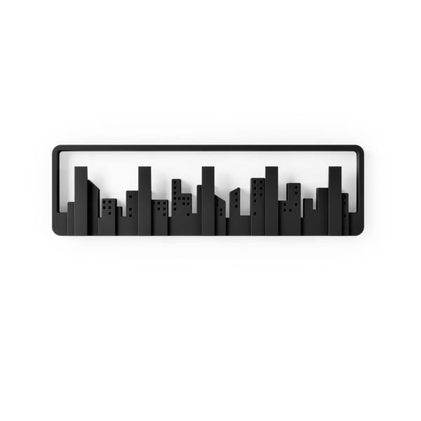 Crna plastična zidna vješalica Skyline - Umbra