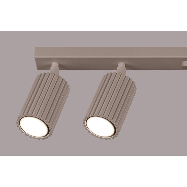 Smeđe-sivi metalni reflektor 6,5x117 cm Gleam – Sollux-image-2