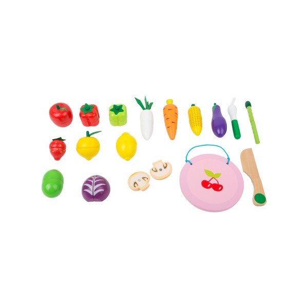 Dječji set drvenih igračaka s čičak Legler voće i povrće-image-3