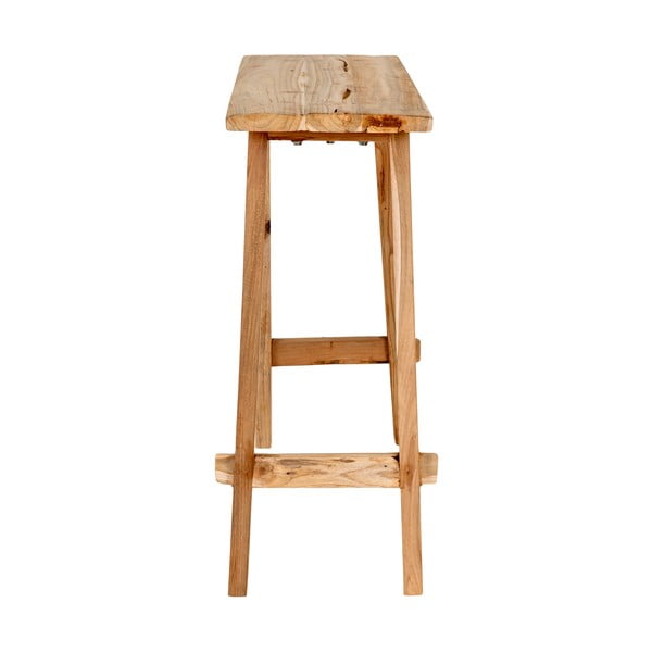 Pomoćni stol od masivne tikovine u prirodnoj boji 30x90 cm Girona – House Nordic-image-4