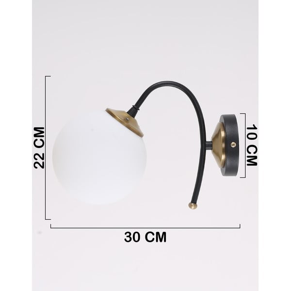 Crno-bijela zidna lampa ø 15 cm Yoyo – Squid Lighting-image-2