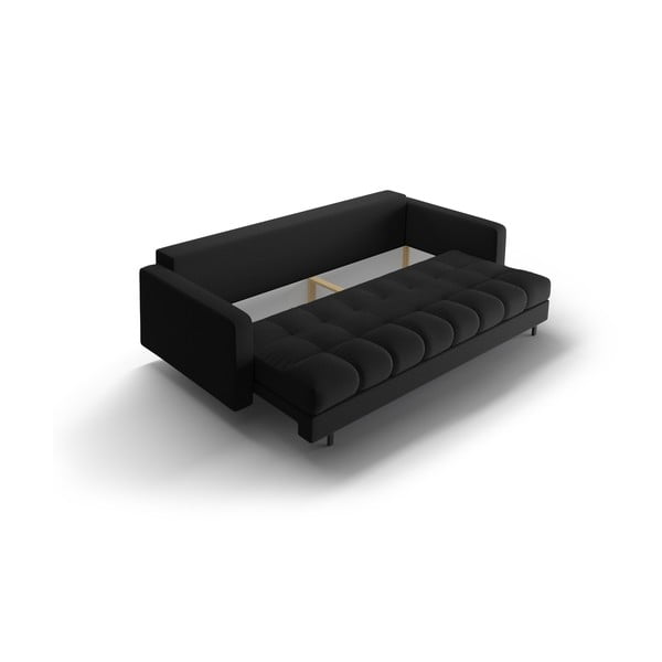 Crna sklopiva/s prostorom za odlaganje sofa 222 cm Bali – Cosmopolitan Design-image-4