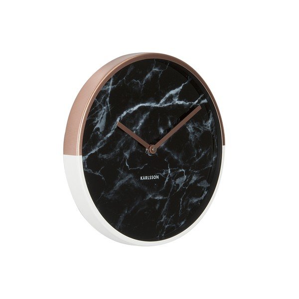 Marble Marble Delight zidni mramorni sat s bakrenim kazaljkama-image-1