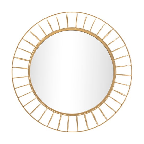 Zidno zrcalo u zlatnoj boji Mauro Ferretti Glam prsten, Ø 81 cm
