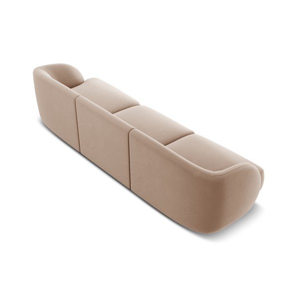 Bež baršunasta sofa 259 cm Miley  – Micadoni Home-image-3