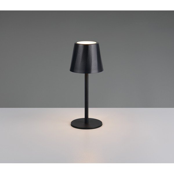 Mat crna LED stolna lampa s metalnim sjenilom (visina 21 cm) Diaz – Reality-image-1