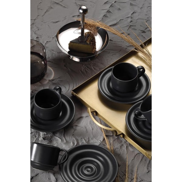 Crne šalice u setu 6 kom za espresso 75 ml – Kütahya Porselen-image-1
