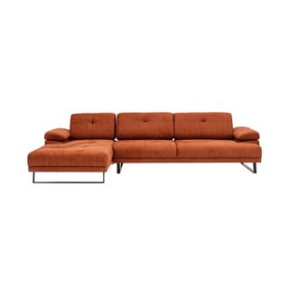 Narančasta kutna sofa Artie Mustang, lijevi kut
