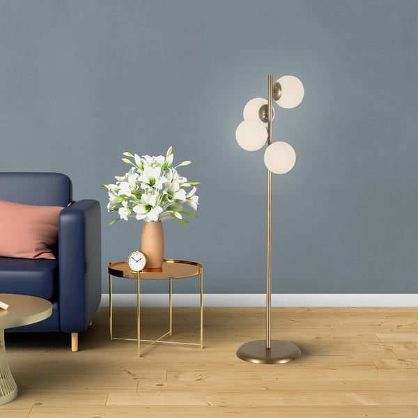 Podna lampa u zlatnoj boji Squid Lighting Owl, visina 130 cm-image-3