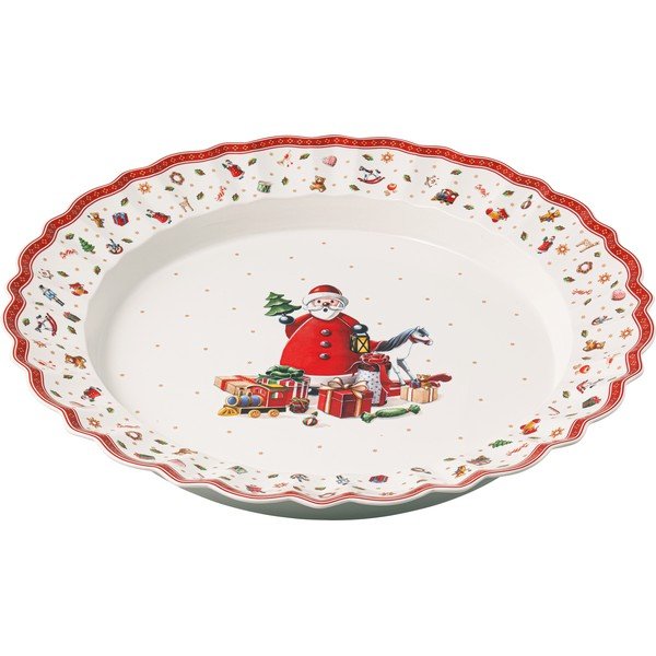 Bijeli porculanski tanjur za posluživanje s božićnim motivom Villeroy & Boch, ø 45 cm-image-1