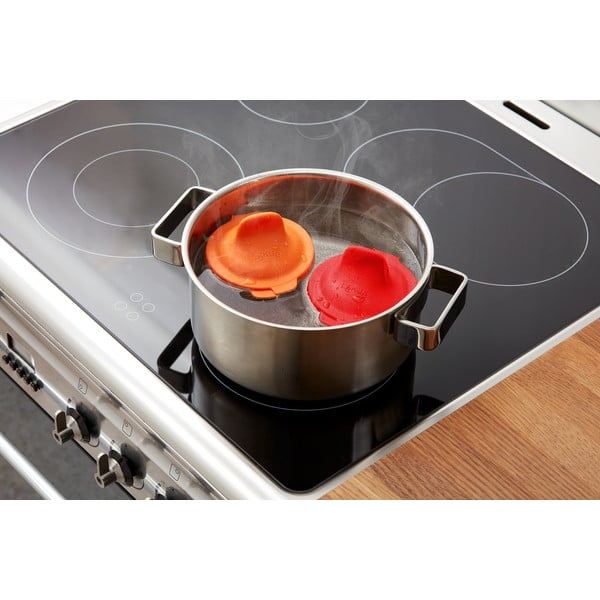 Crveni silikonski kalup za poširana jaja Lékué Pouched-image-1