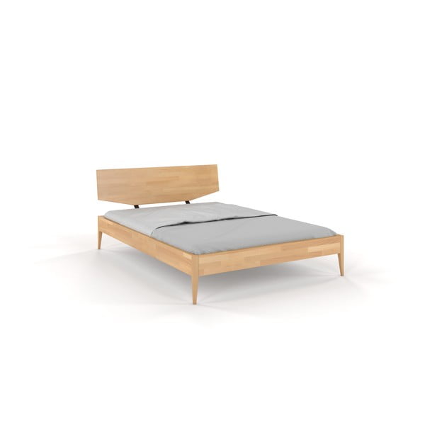 Bračni krevet od masivne bukve 200x200 cm u prirodnoj boji Sund – Skandica