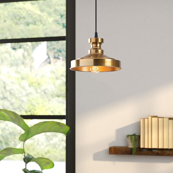 Viseća svjetiljka u zlatnoj boji s metalnim sjenilom ø 22 cm Berceste – Opviq lights-image-1