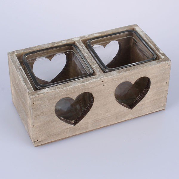 Drveni svijećnjak za 2 Country svijeće