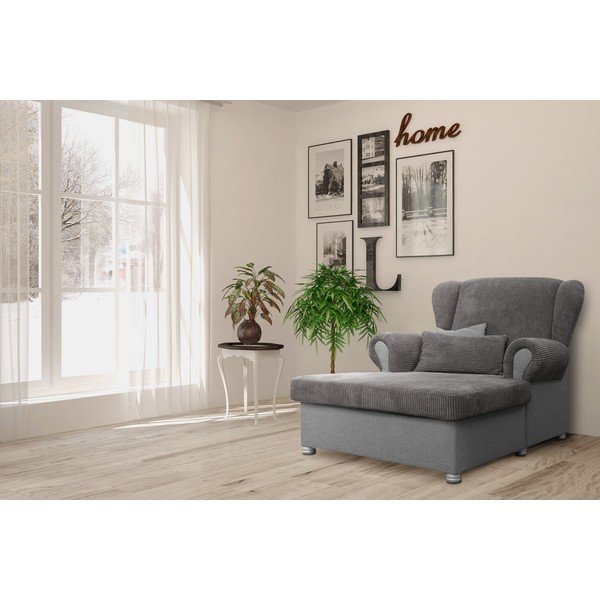 Smeđe-siva ležaljka od samta Lord – Ropez-image-1