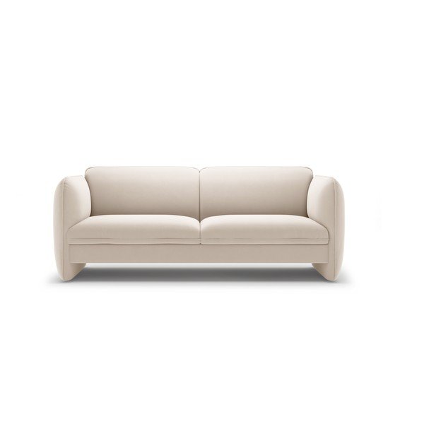 Krem baršunasti sofa 204 cm Georgia – Micadoni 
