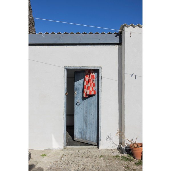 Narančasti/bež ručnik od organskog pamuka od frotira 50x90 cm Retro – Mette Ditmer Denmark-image-4