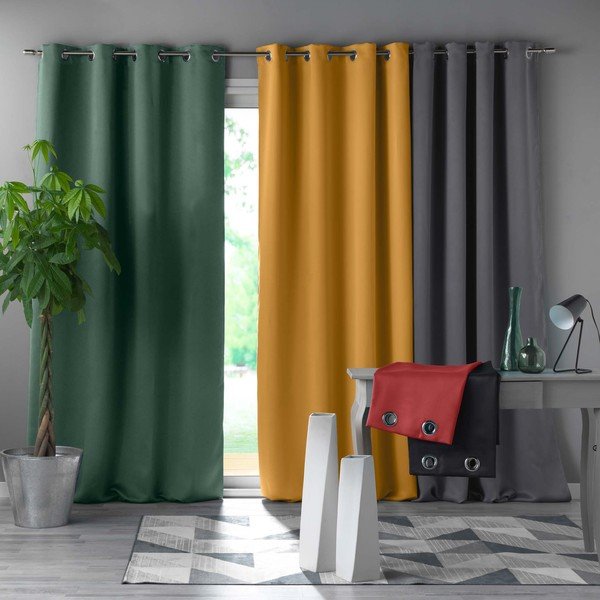 Oker žuta zatamnjujuća zavjesa 135x240 cm Occult – douceur d'intérieur-image-2