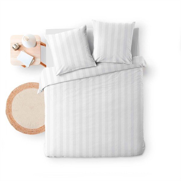 Bijela posteljina za bračni krevet/za produženi krevet od mikrovlakana 240x220 cm Cleo – douceur d'intérieur