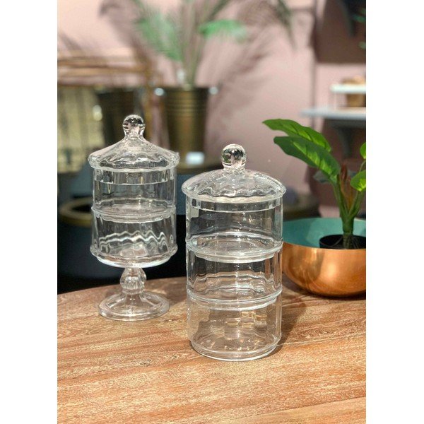 Staklena posuda na stalku Mia Camaya, visina 29 cm-image-1