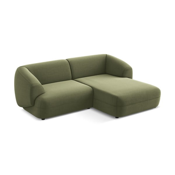 Zelena baršunasti kutna garnitura (s desnim kutom) Moana – Makamii-image-2