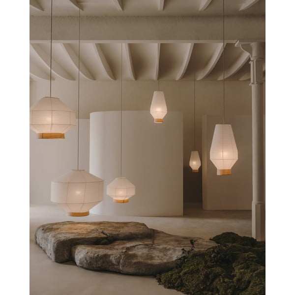 Bijelo sjenilo ø 80 cm Hila – Kave Home-image-1