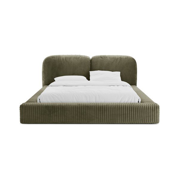 Zeleni tapecirani bračni krevet s prostorom za odlaganje s podnicom 160x200 cm Martina – Micadoni -image-4