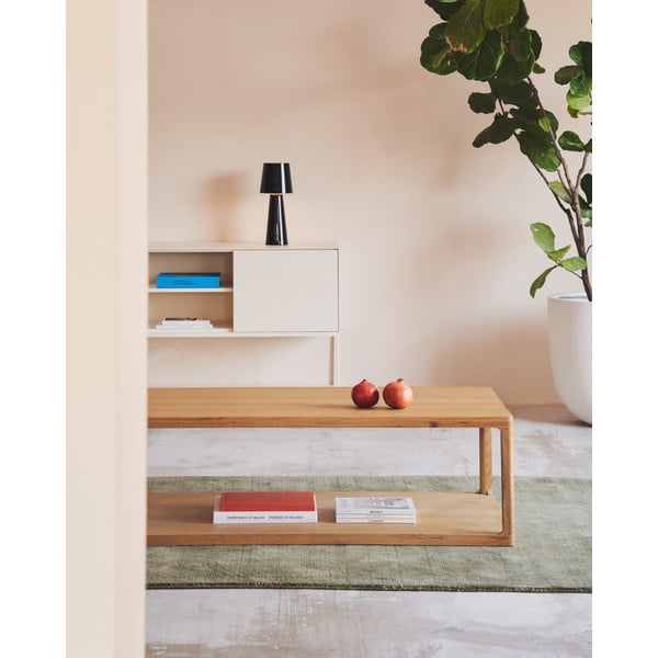 Stolić za kavu u dekoru hrasta u prirodnoj boji 65x140 cm Maymai – Kave Home-image-1