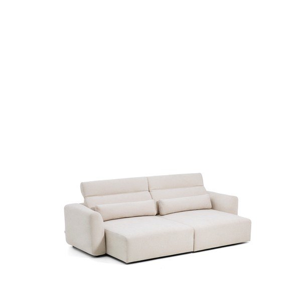 Bež podesiva/sklopiva sofa od šenila s ležaljkom 290 cm Lares – Kave Home-image-4
