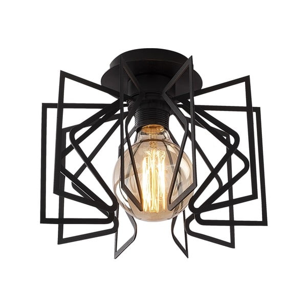 Crna stropna svjetiljka s metalnim sjenilom ø 26 cm Nemrut – Opviq lights