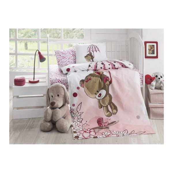 Dječji prošiveni pamučni pokrivač Baby Pique Pinkie, 95 x 145 cm