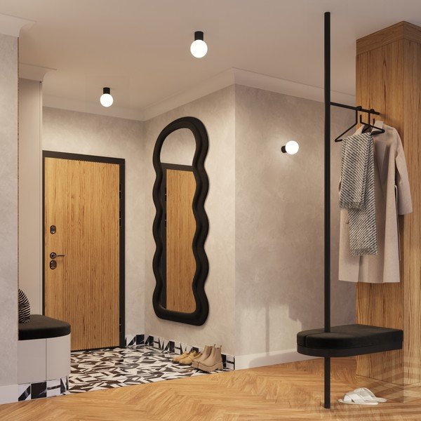 Crna stropna svjetiljka sa staklenim sjenilom ø 12 cm Orbital – Sollux-image-3