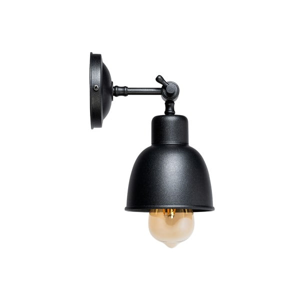 Crna zidna lampa ø 12 cm Freja – CustomForm