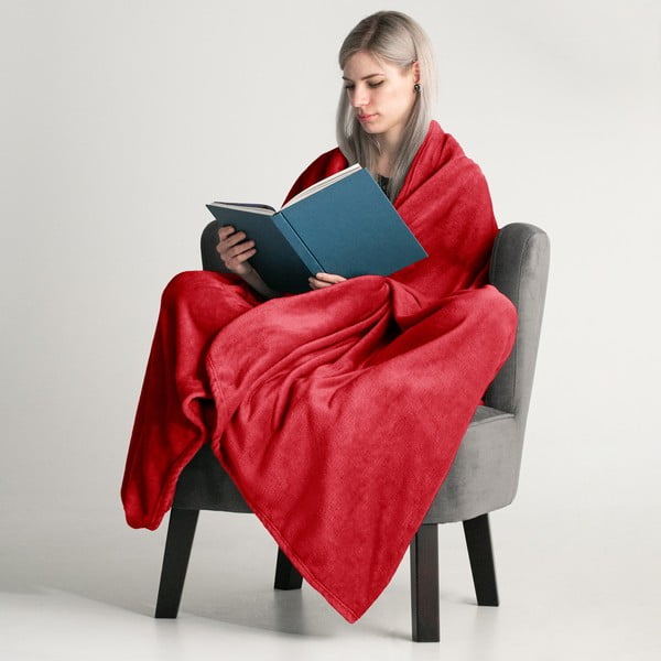 Crvena deka od mikrovlakana DecoKing Mic, 160 x 210 cm-image-1