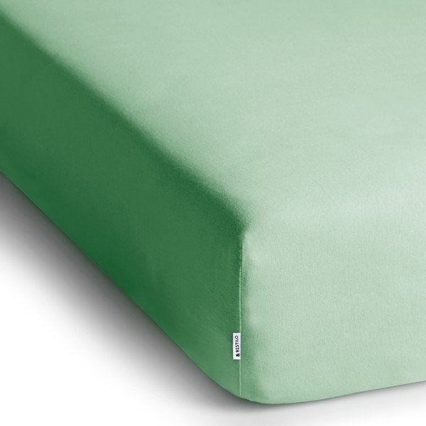 Svijetlo zelena plahta s gumom od jeseya 240x220 cm Amber – Restilo-image-2