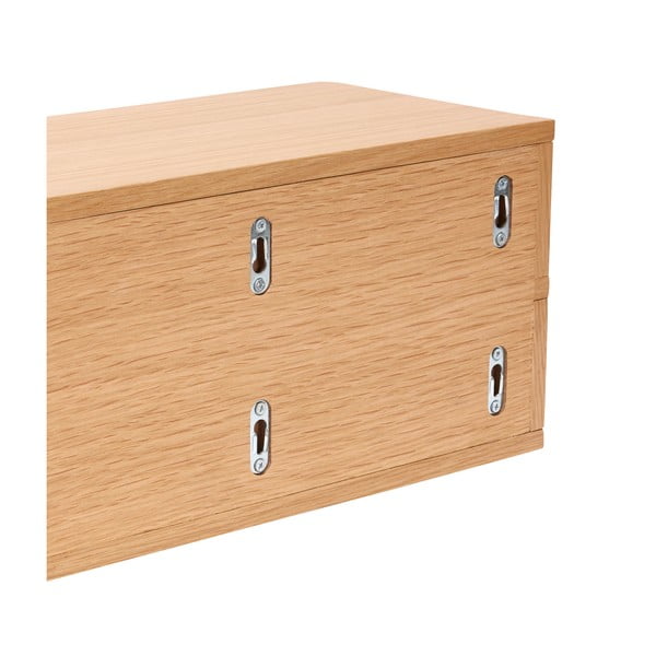 Viseći/s policama noćni ormarić u dekoru hrasta u prirodnoj boji Öppen – Hübsch-image-4