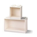 Set od 2 dječje bijele zidne police LEGO® Brick