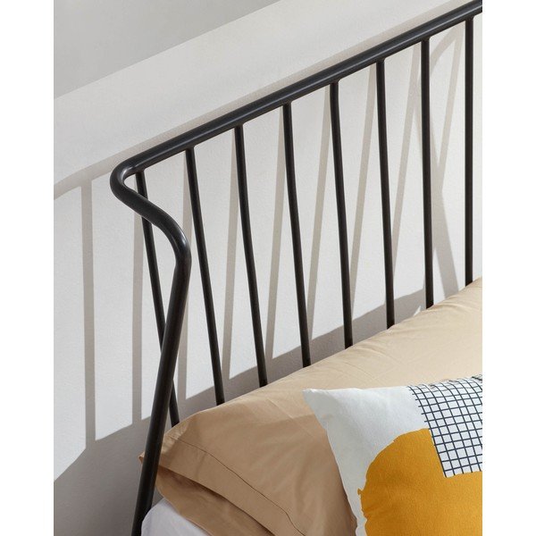 Crni metalni krevet Kave Home Narlu, 90 x 190 cm-image-4