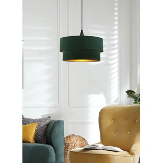 Petrolej zelena viseća svjetiljka s tekstilnim sjenilom ø 35 cm Scopello – Candellux Lighting